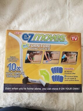 EZ Moves Furniture Moving System | Furniture Lifter & 8 Sliding Pads | Heavy Dut